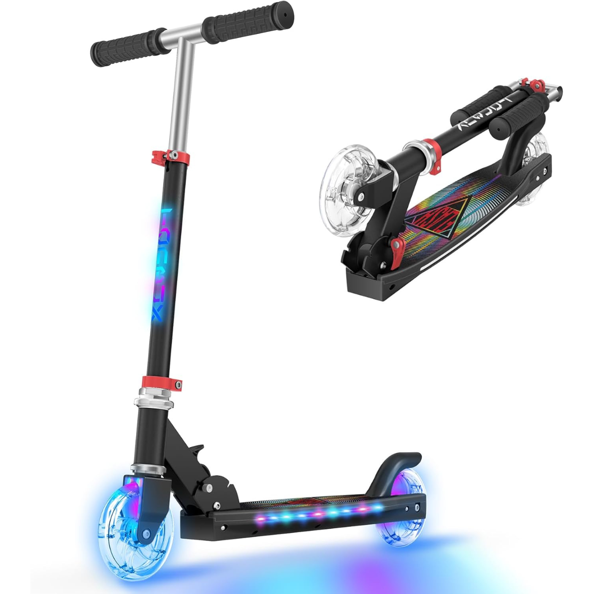 Kids Scooters for Kids 5-7 with Cool Light Up Stem