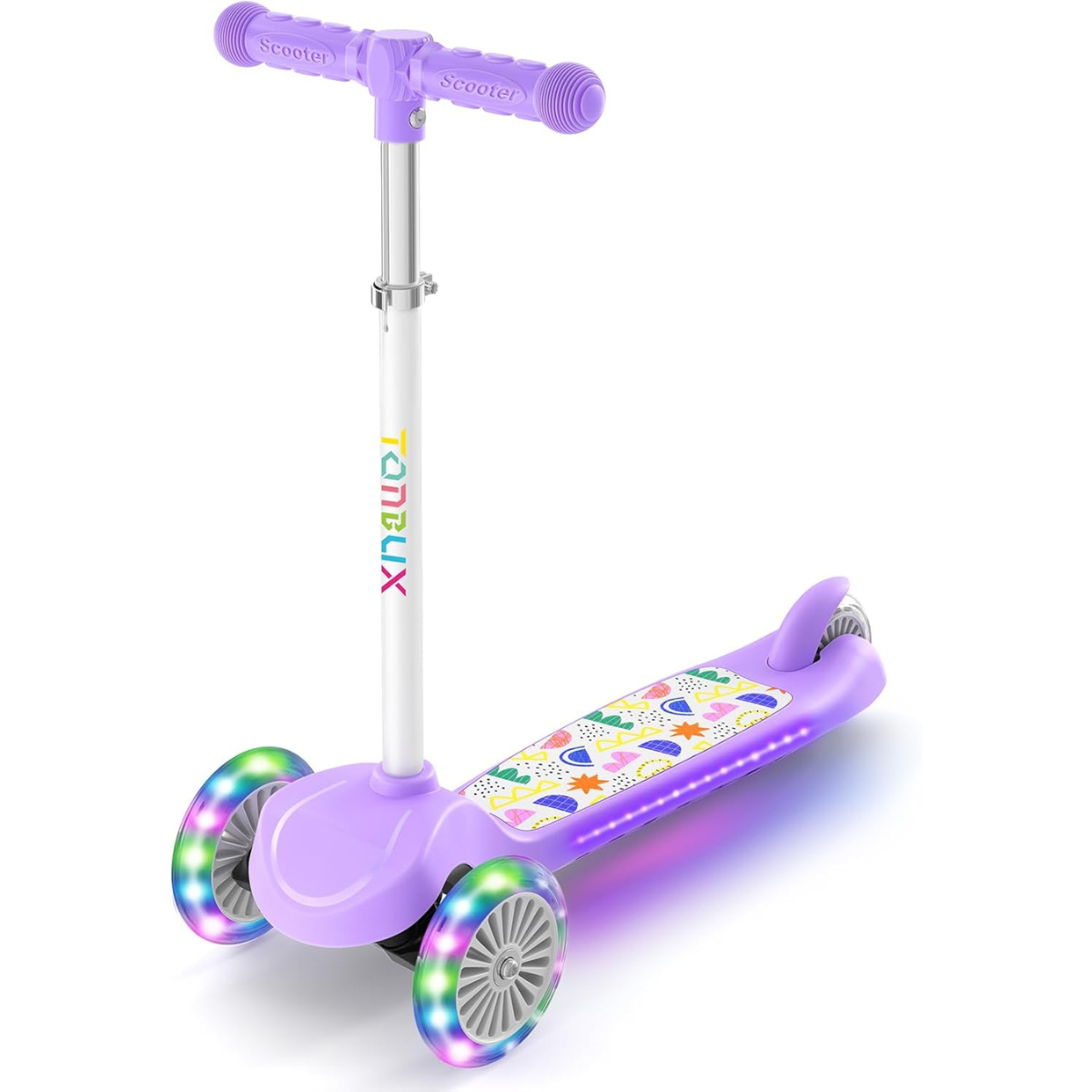 TONBUX Scooters for Kids 3-5, Toddler Scooter with Light-Up Deck and Wheels