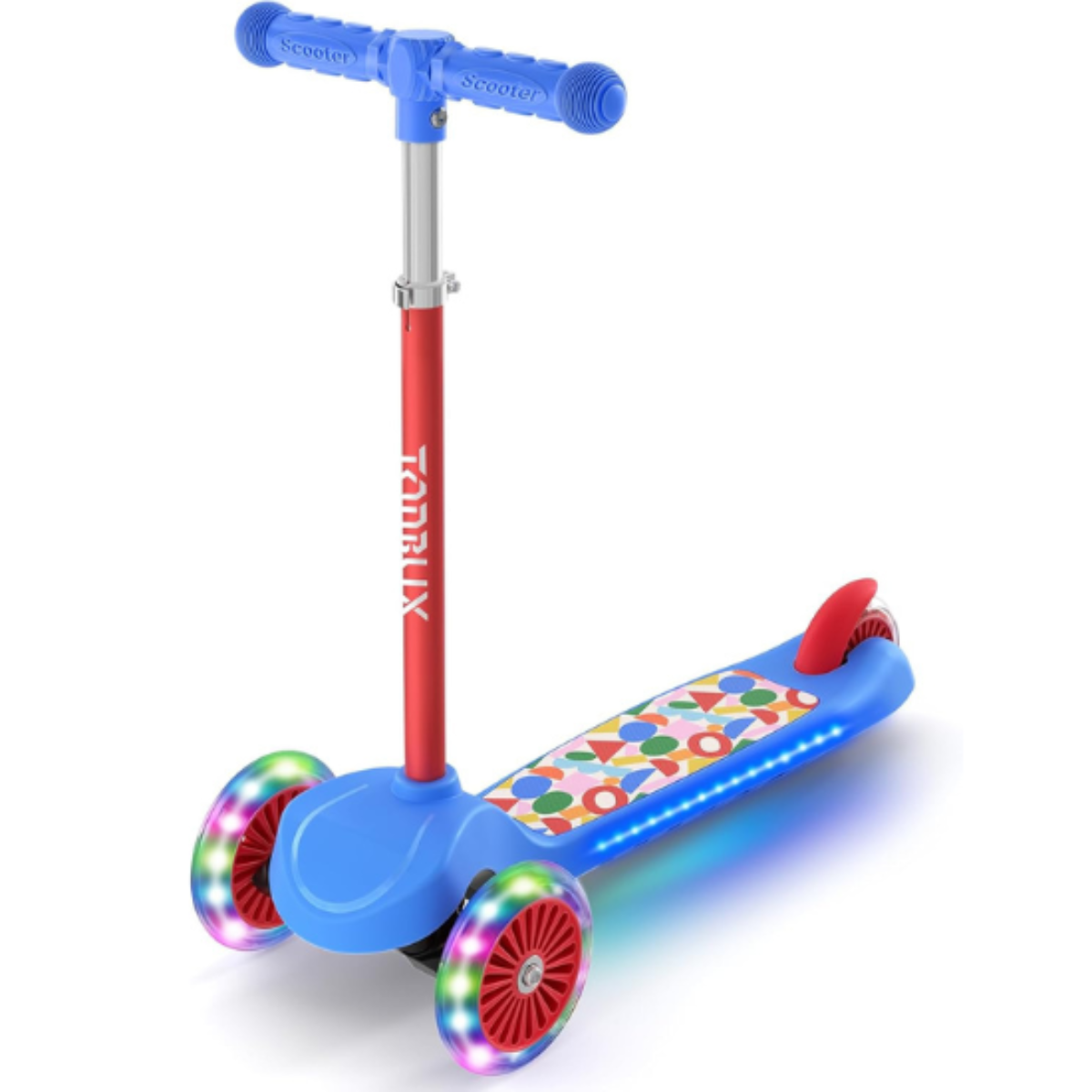 TONBUX Scooters for Kids 3-5, Toddler Scooter with Light-Up Deck and Wheels