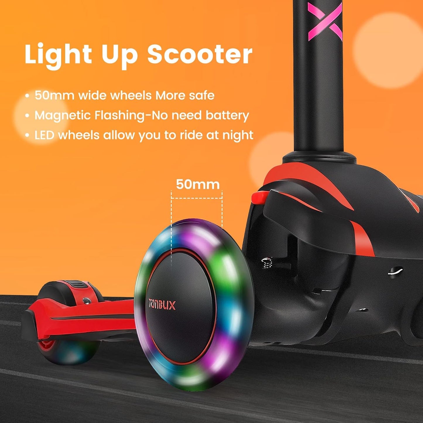 Kids Scooter for Age 3-12 with 4 Adjustable Heights