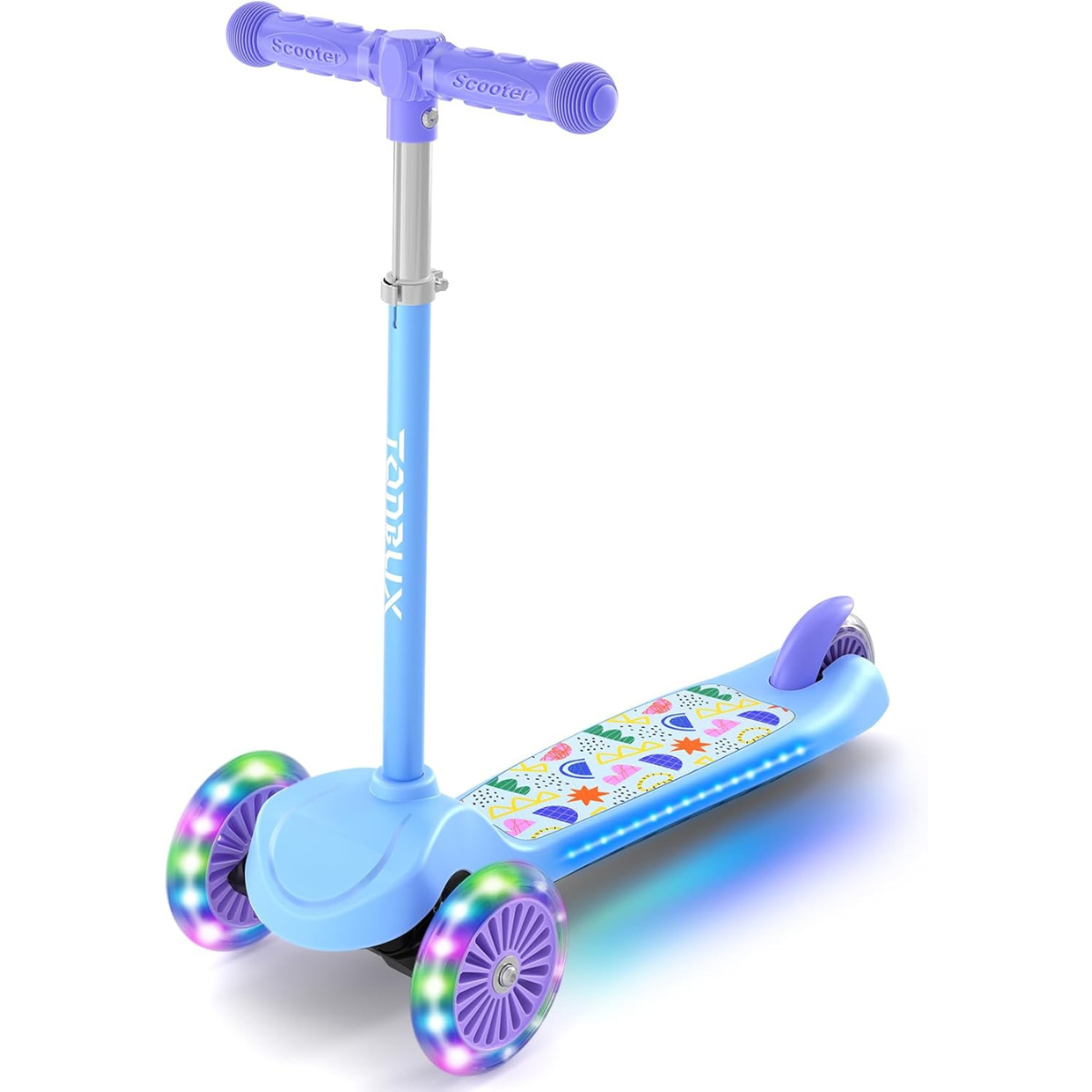 TONBUX Scooters for Kids 3-5, Toddler Scooter with Light-Up Deck and Wheels