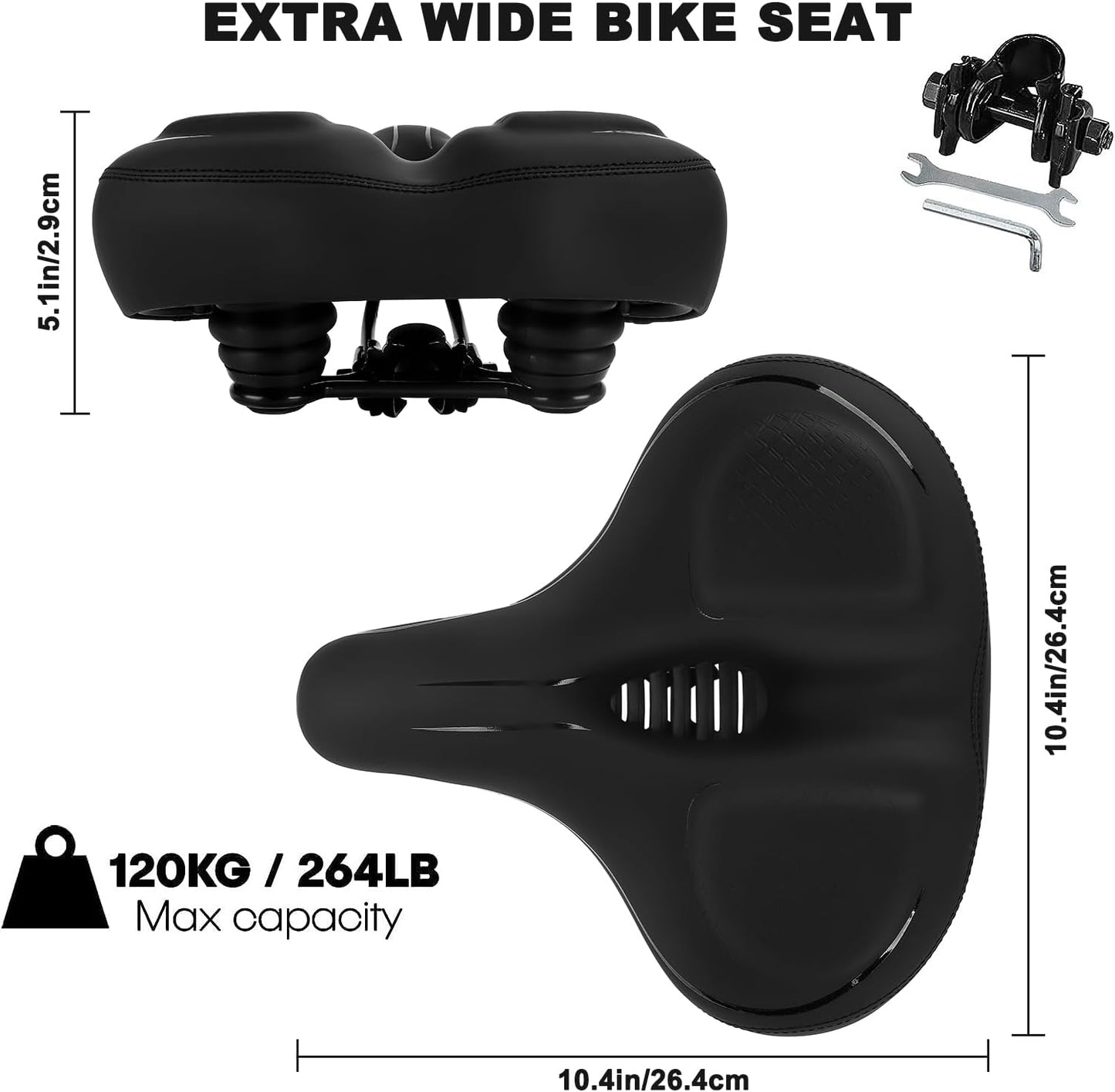 TONBUX Oversized Bike Seat for Men Women Comfort