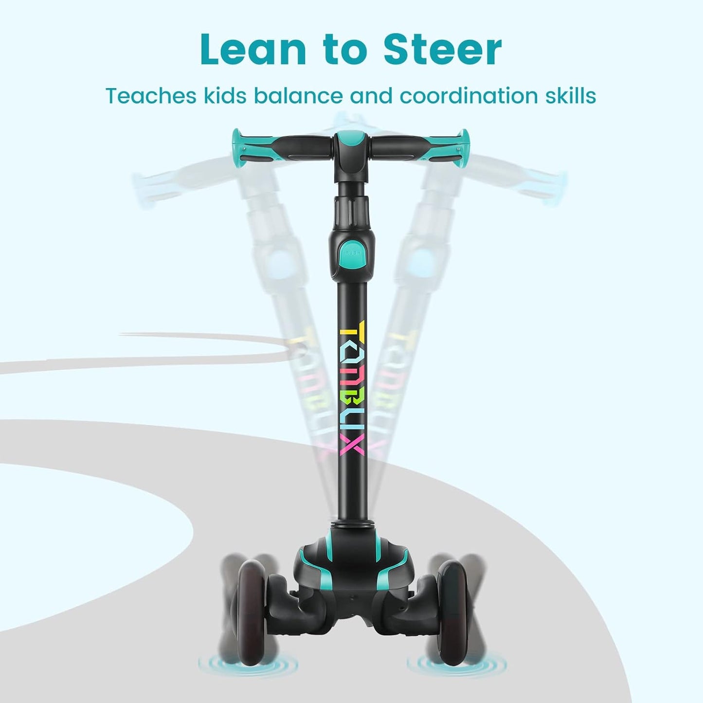 Kids Scooter for Age 3-12 with 4 Adjustable Heights