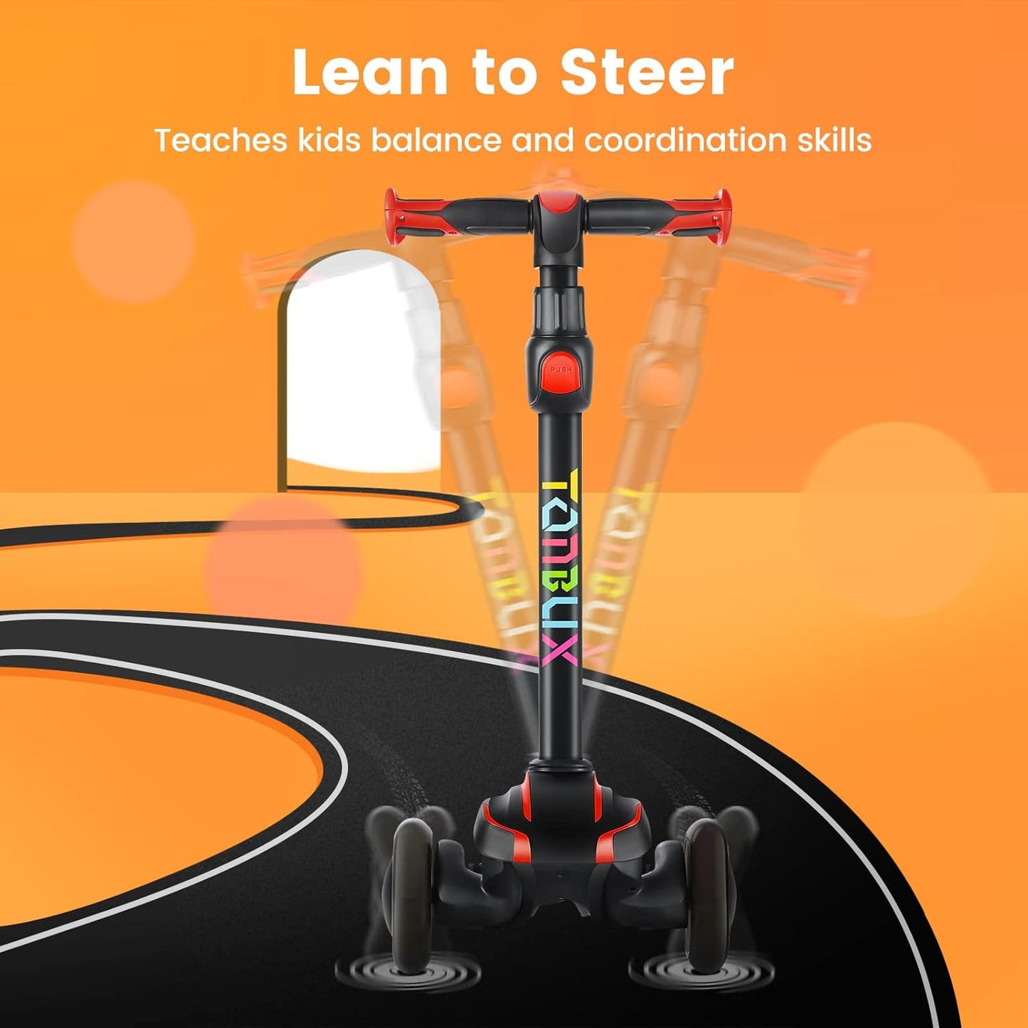 Kids Scooter for Age 3-12 with 4 Adjustable Heights