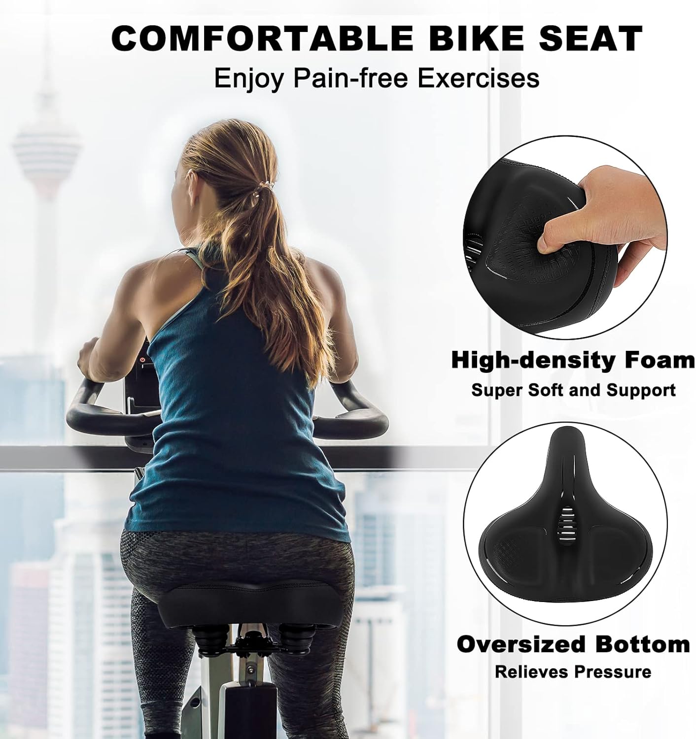 TONBUX Oversized Bike Seat for Men Women Comfort