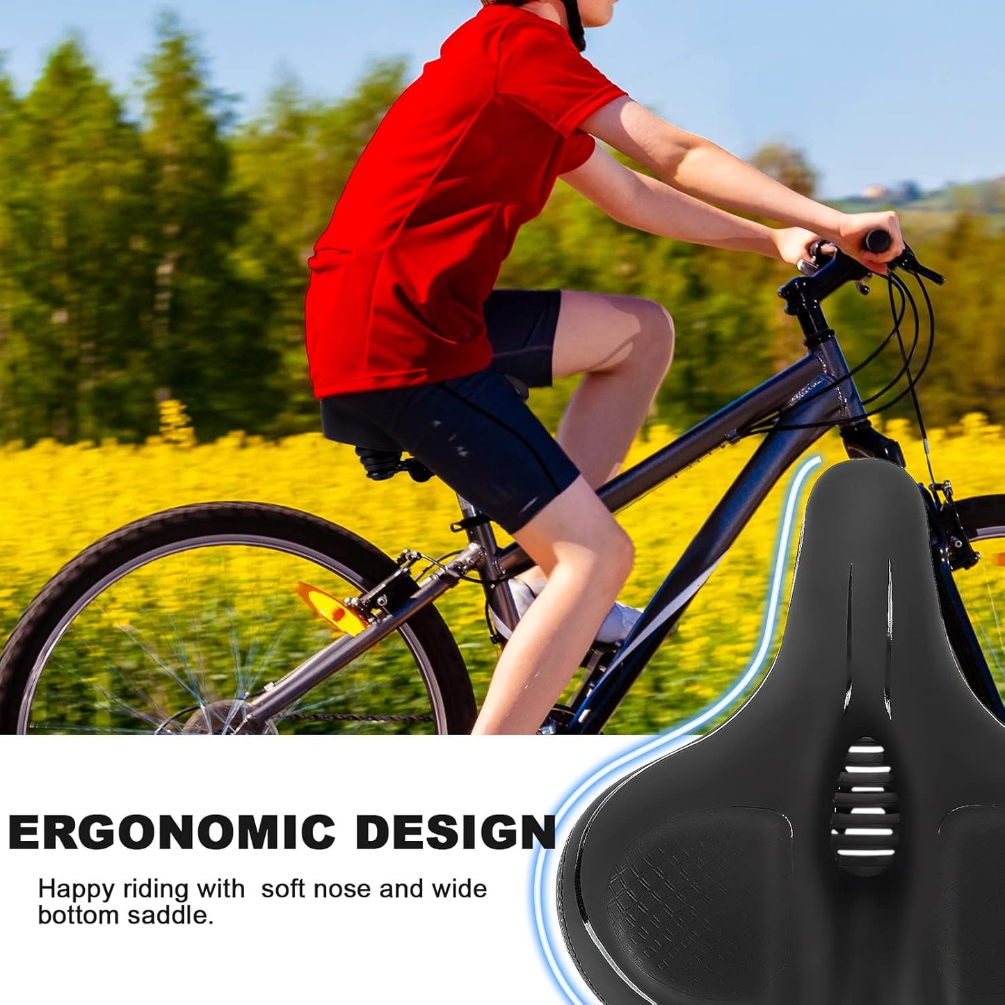 TONBUX Oversized Bike Seat for Men Women Comfort