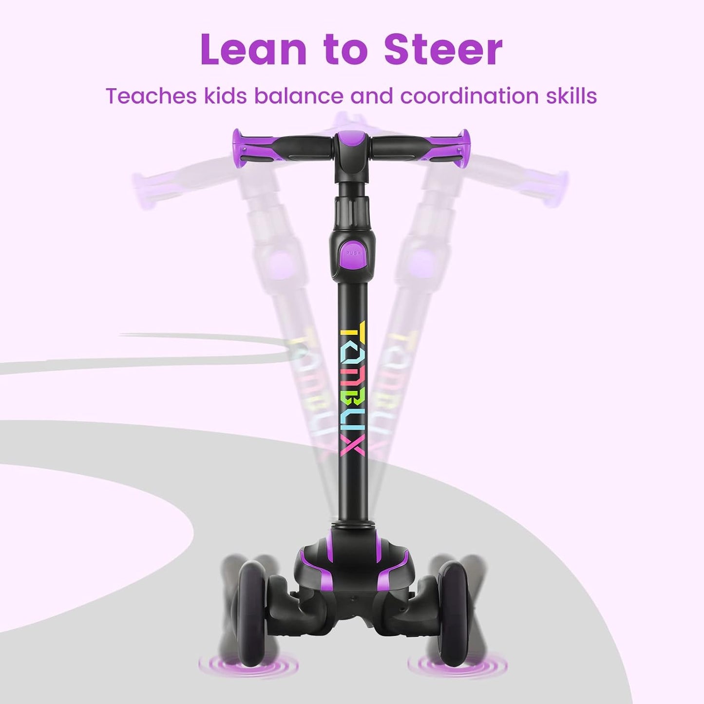 Kids Scooter for Age 3-12 with 4 Adjustable Heights
