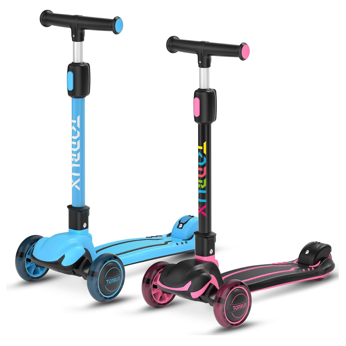 TONBUX Kids Scooter, Light Up 3 Wheel Kick Scooters for Kids 3-5