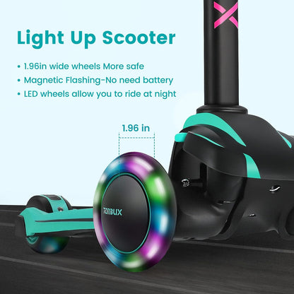 Kids Scooter for Age 3-12 with 4 Adjustable Heights