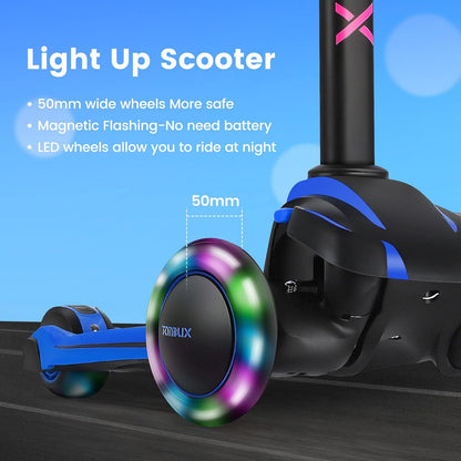 Kids Scooter for Age 3-12 with 4 Adjustable Heights