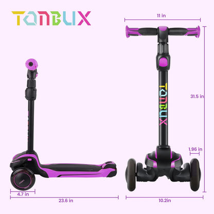 Kids Scooter for Age 3-12 with 4 Adjustable Heights